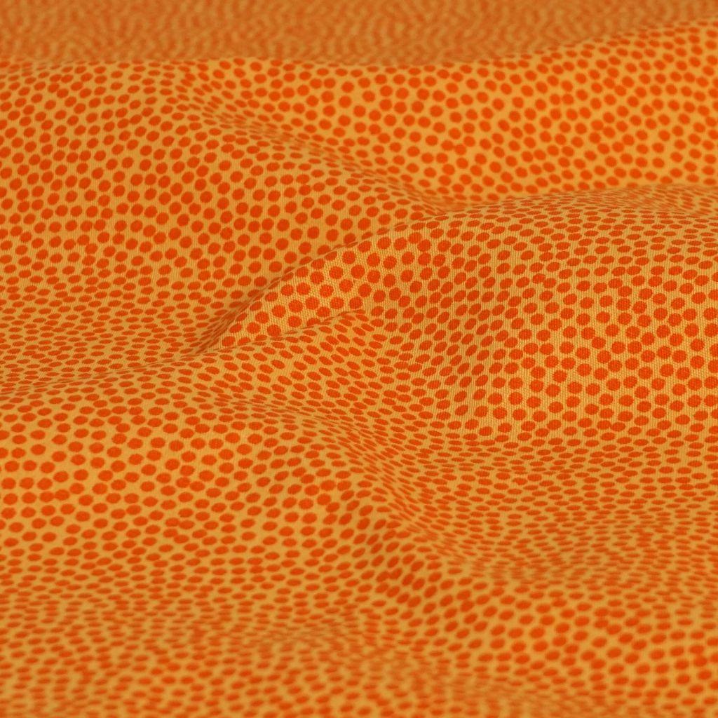 Baumwollstoff Dottys Punkte gelb orange